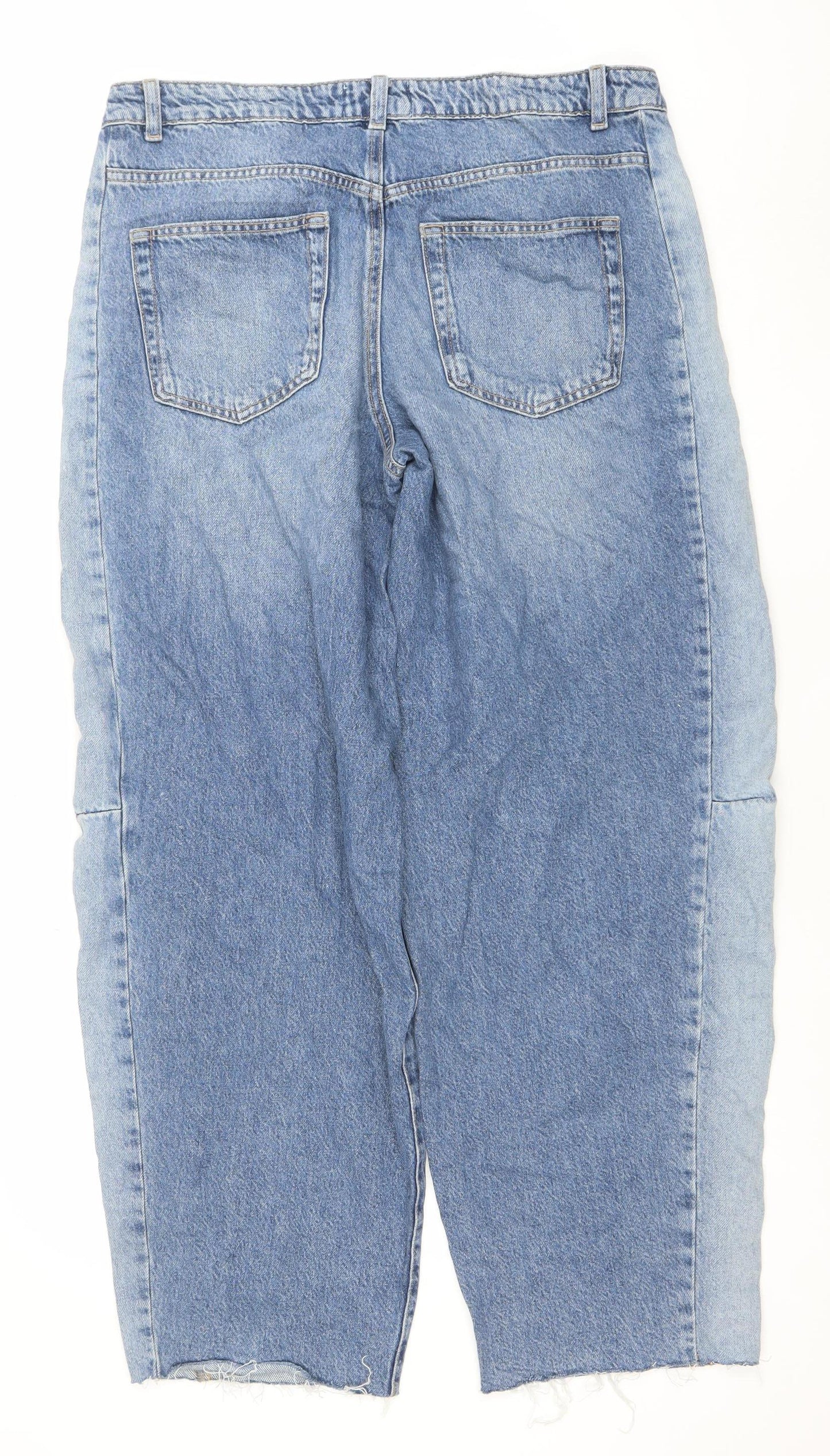 Primark Women Blue Size 14 Cropped Relaxed Denim Jeans