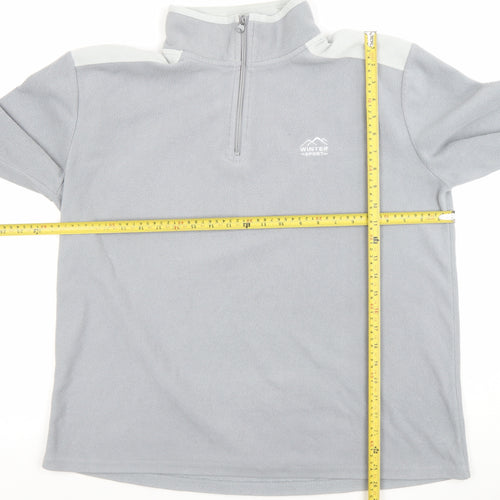 Atlas For Men Grey 1/4 Zip Fleece Sweatshirt Men’s M Outdoor Pullover