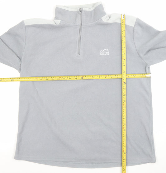 Atlas For Men Grey 1/4 Zip Fleece Sweatshirt Men’s M Outdoor Pullover