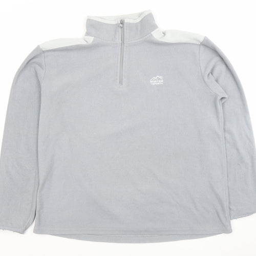 Atlas For Men Grey 1/4 Zip Fleece Sweatshirt Men’s M Outdoor Pullover