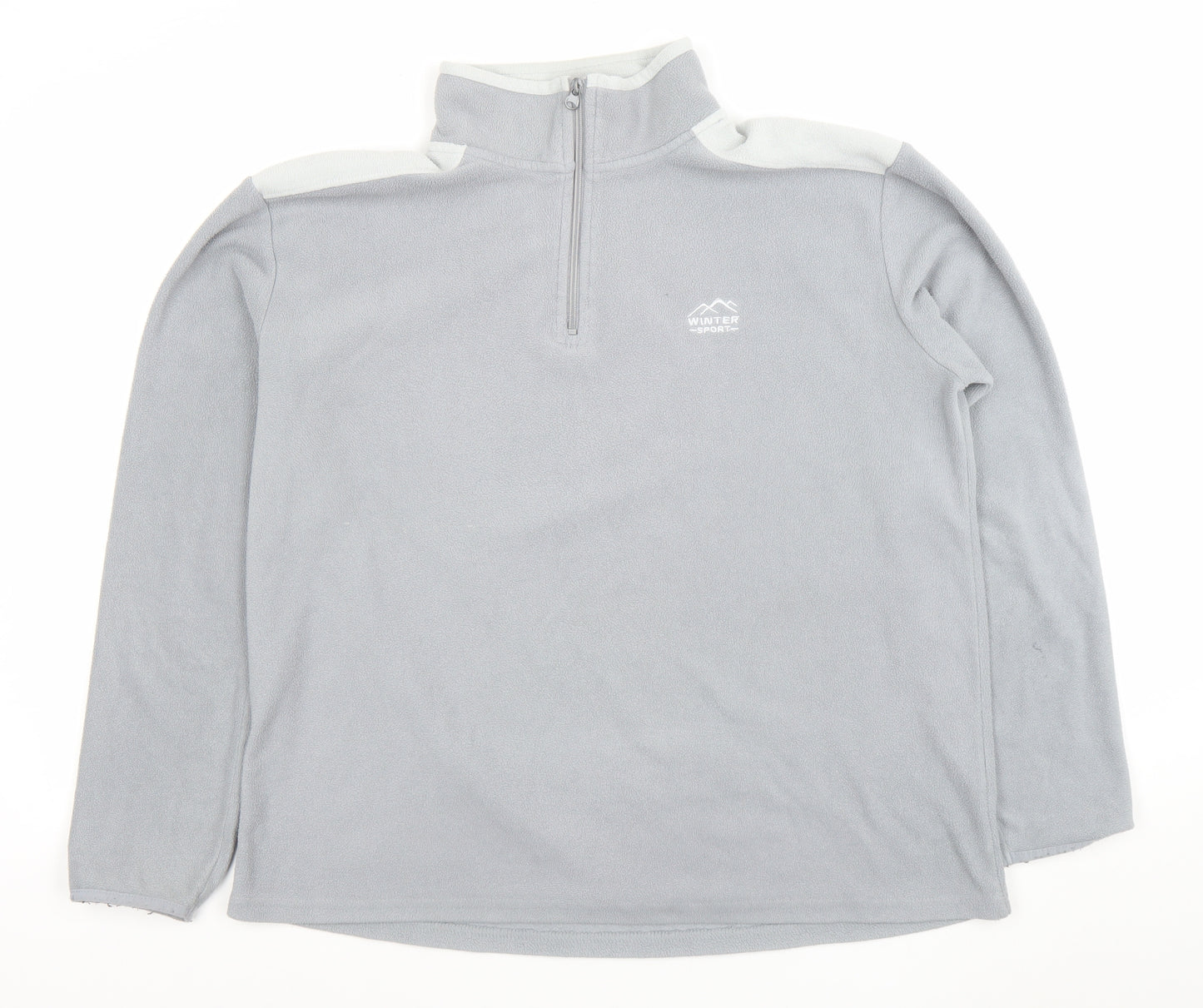 Atlas For Men Grey 1/4 Zip Fleece Sweatshirt Men’s M Outdoor Pullover