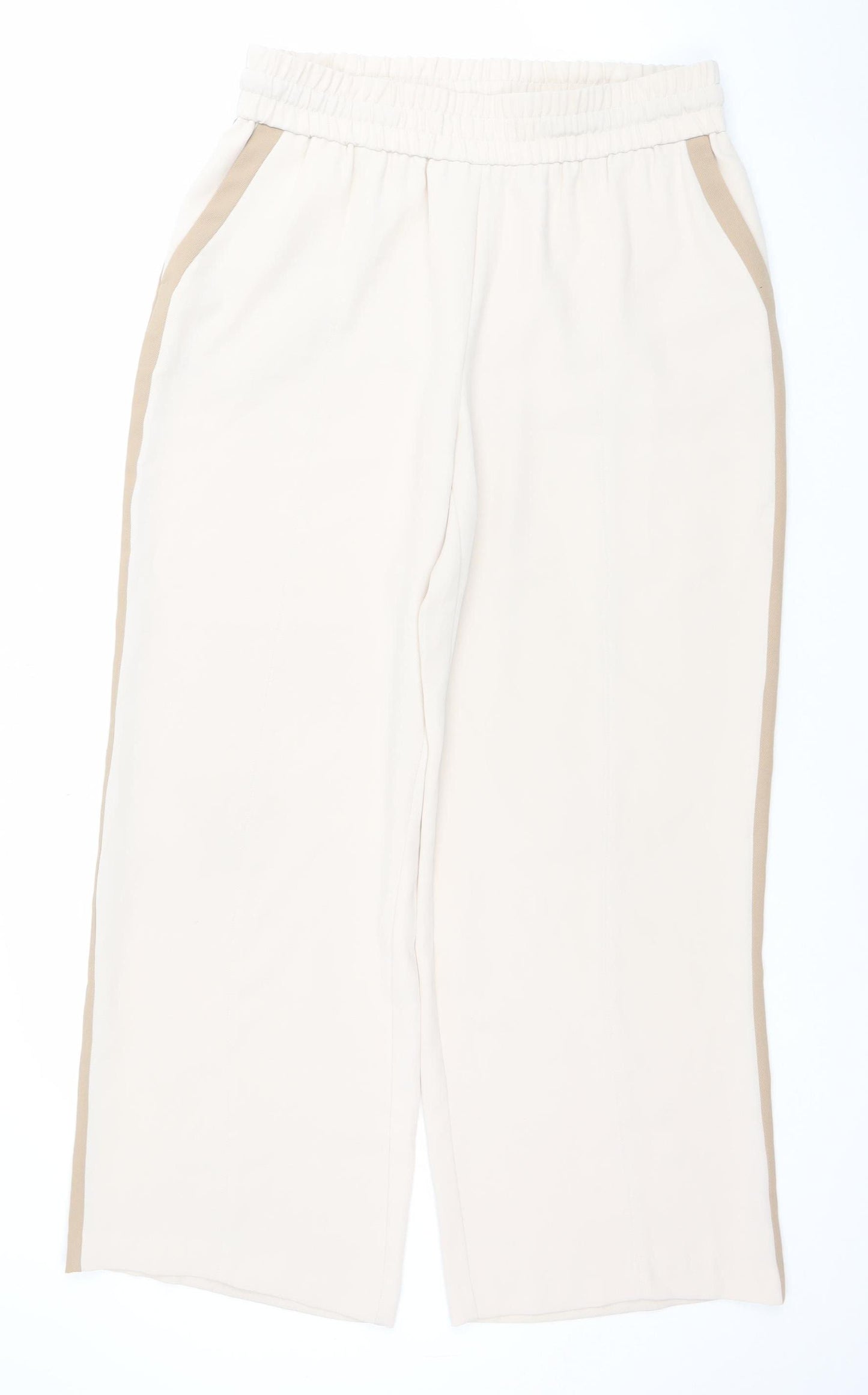 Dunnes Women’s Beige Crepe Jogger Trousers Size M