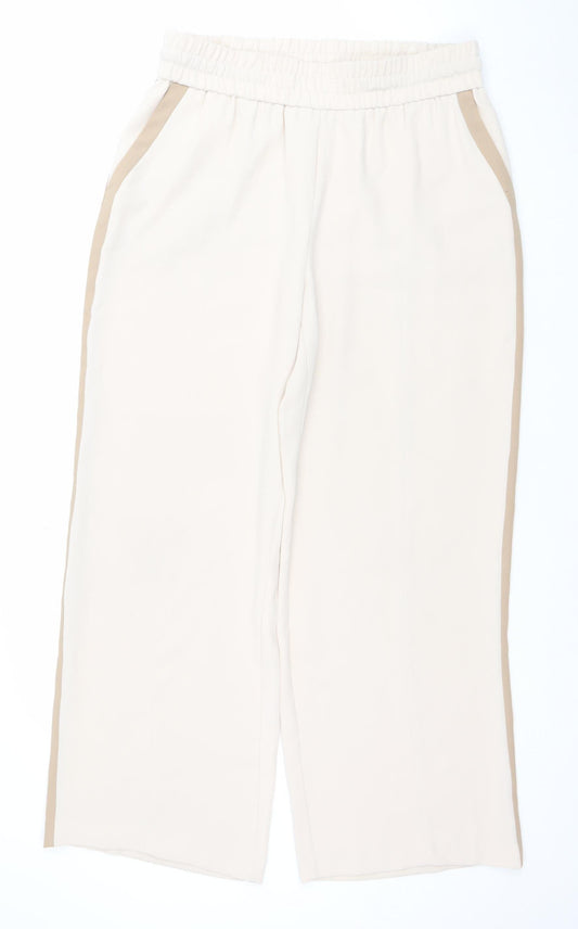 Dunnes Women’s Beige Crepe Jogger Trousers Size M
