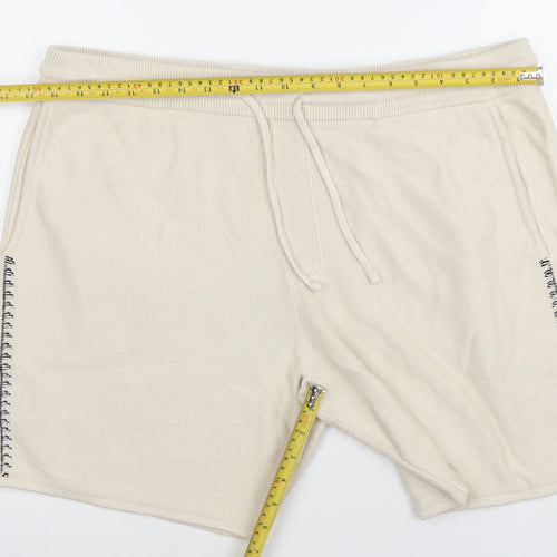 Autograph Men’s Beige Cotton Knit Sweat Shorts XL Casual