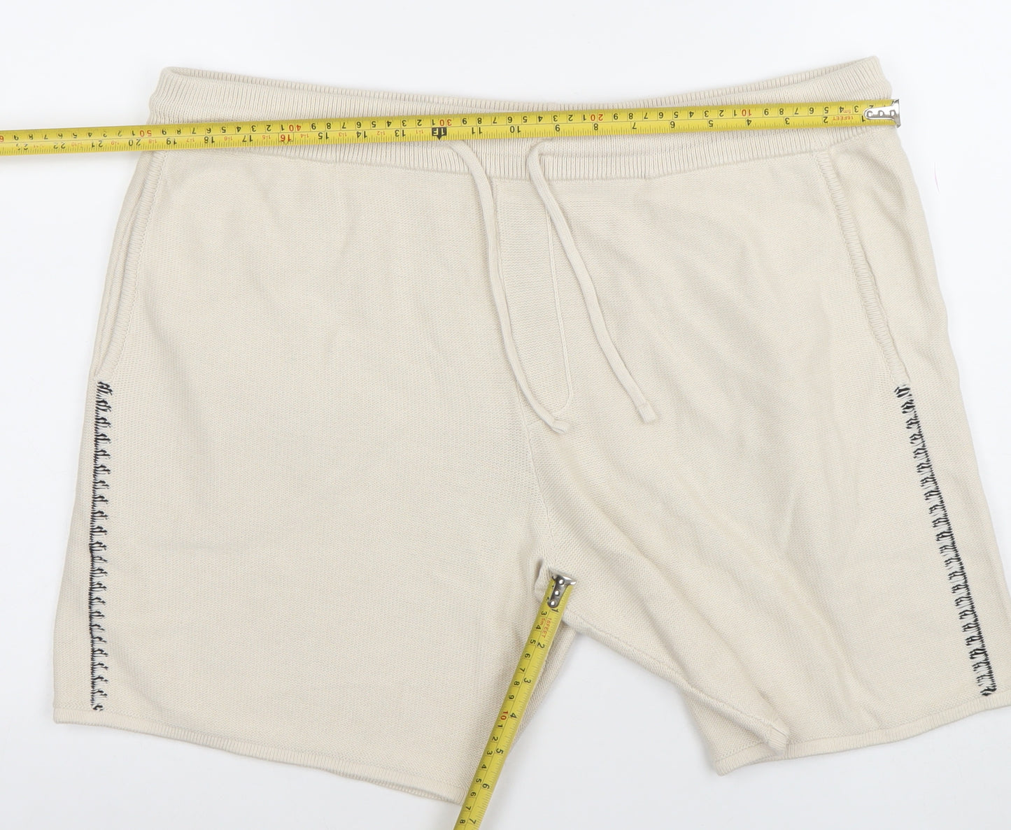 Autograph Men’s Beige Cotton Knit Sweat Shorts XL Casual