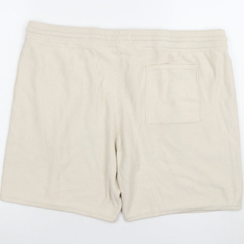 Autograph Men’s Beige Cotton Knit Sweat Shorts XL Casual