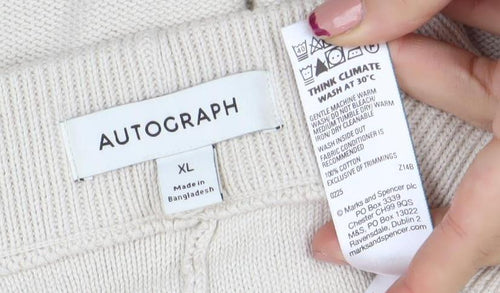 Autograph Men’s Beige Cotton Knit Sweat Shorts XL Casual