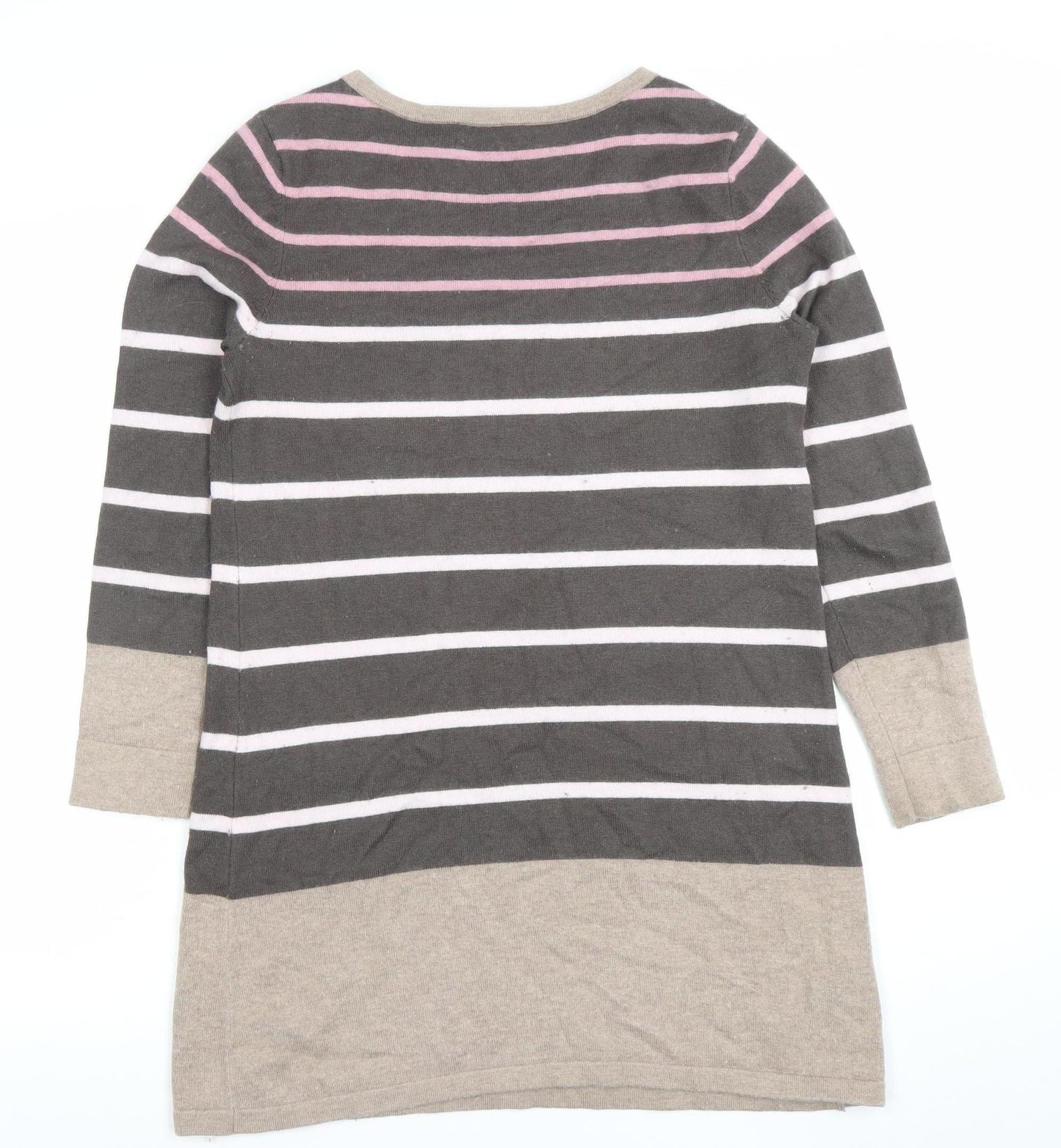 Laura Ashley Womens Multicoloured Striped Crew Neck Long Sleeve Jumper Size 10