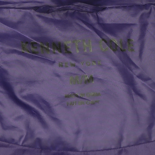 Kenneth Cole Women's Purple Quilted Hooded Puffer Jacket Size M