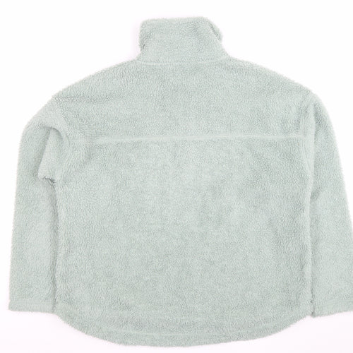 TU Women Mint Green 1/2 Zip Fleece Pullover Sweatshirt Size M