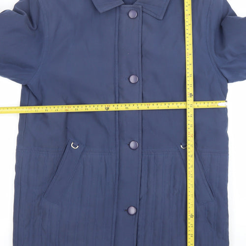 Eastraka Women's Blue Quilted Mid-Length Coat Size S