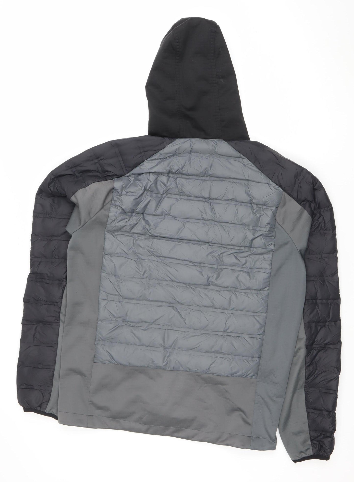 Gerry Men’s Grey Hooded Puffer Jacket M Down Insulated Casual Outdoor