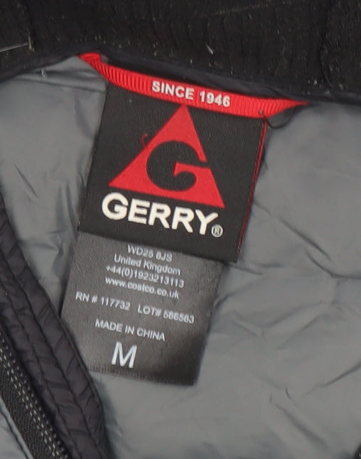 Gerry Men’s Grey Hooded Puffer Jacket M Down Insulated Casual Outdoor
