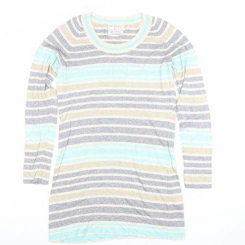 Marks and Spencer Women’s Multicoloured Striped Cashmere Blend Jumper UK 10