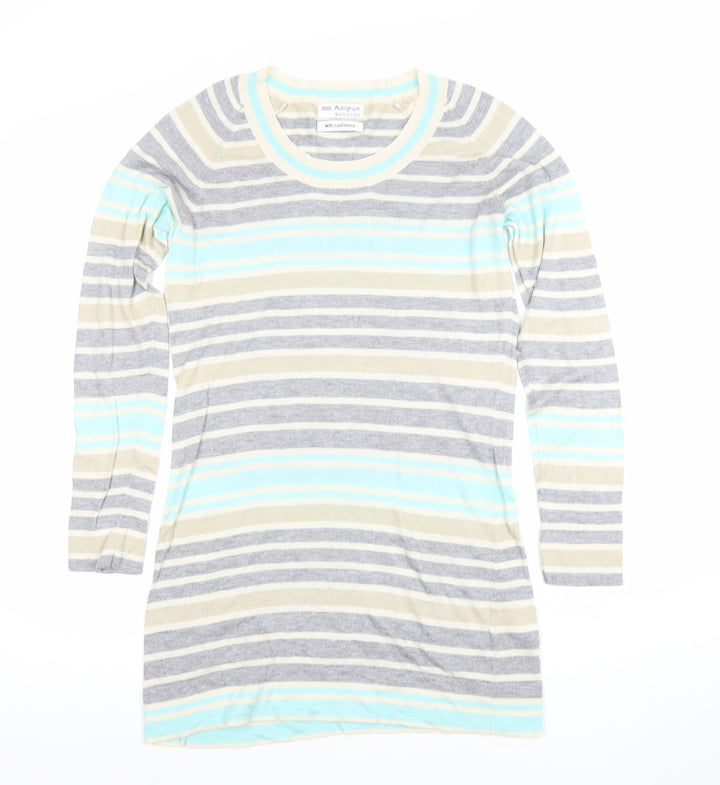Marks and Spencer Women’s Multicoloured Striped Cashmere Blend Jumper UK 10