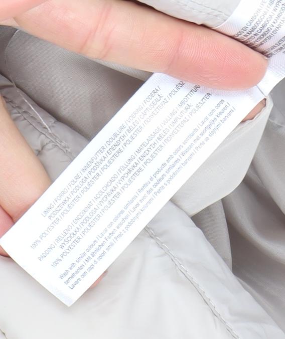 Primark Womens Beige Puffer Jacket Size S Lightweight Quilted Coat