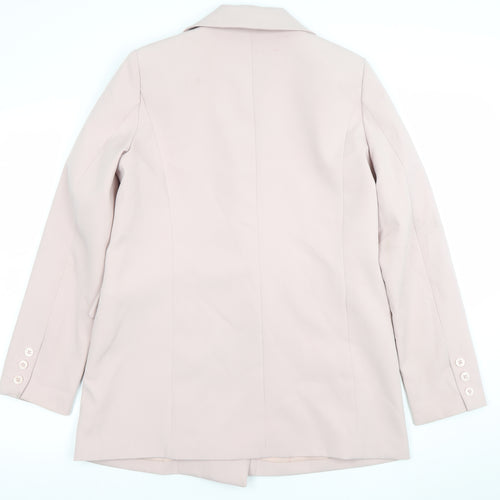 Attentif Paris Women’s Beige Double-Breasted Blazer Size 8 Classic Fit