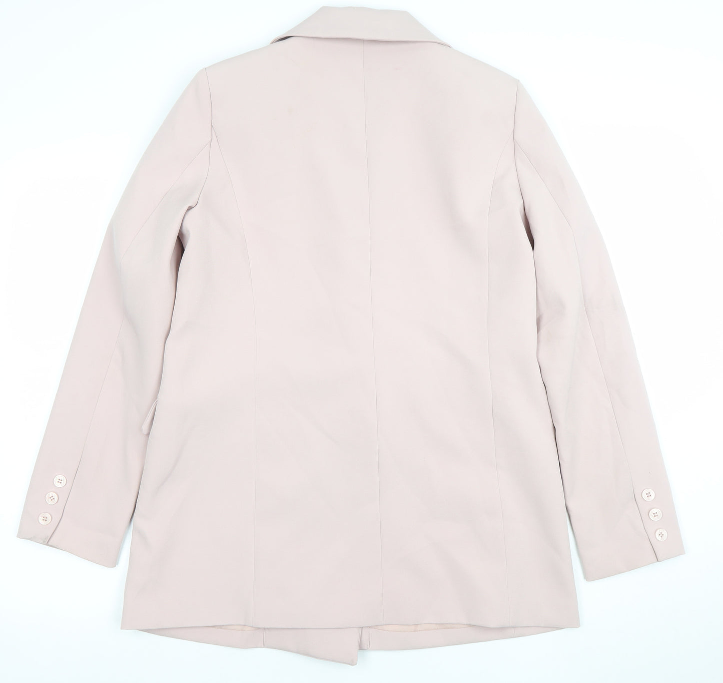 Attentif Paris Women’s Beige Double-Breasted Blazer Size 8 Classic Fit