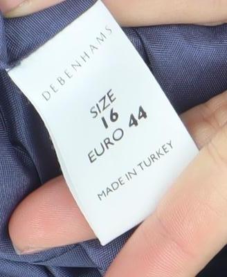 Debenhams Womens Black Size 16 Classic Single-Breasted Blazer