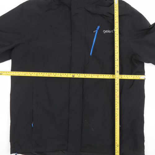 Gelert Men's Black Waterproof Windproof Hooded Jacket M