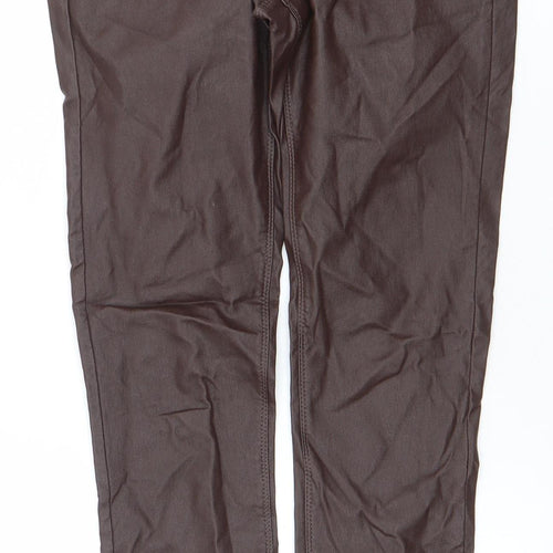 Denim Co. Women's Brown Size 12 Skinny Jegging Trousers