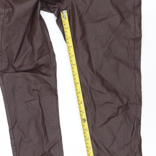 Denim Co. Women's Brown Size 12 Skinny Jegging Trousers