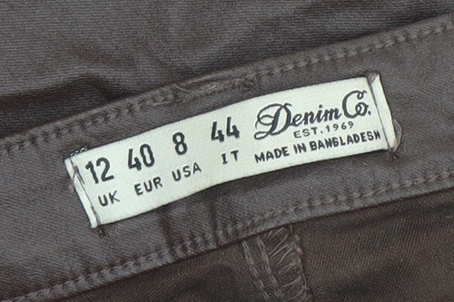 Denim Co. Women's Brown Size 12 Skinny Jegging Trousers