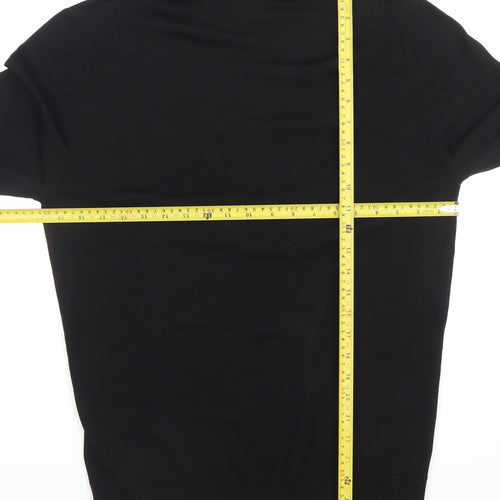 H&M Men Black Wool Roll Neck Jumper M Slim Fit Knit Pullover