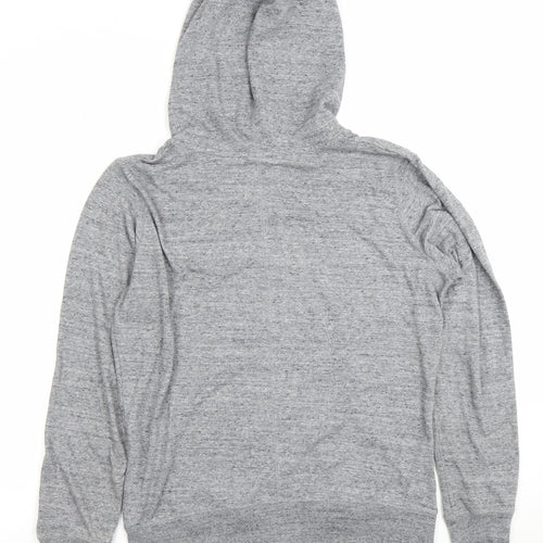 Nike Men’s Grey Full Zip Hoodie L Regular Fit Lightweight Sweatshirt