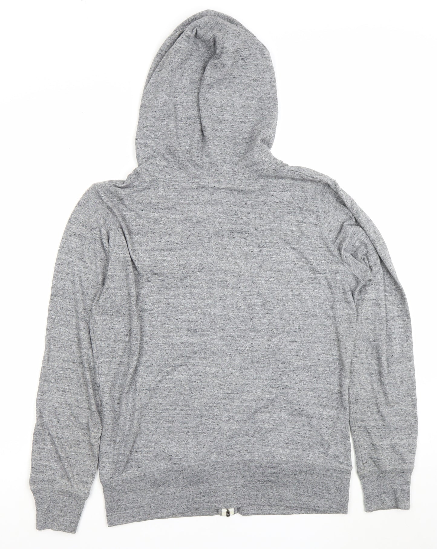 Nike Men’s Grey Full Zip Hoodie L Regular Fit Lightweight Sweatshirt