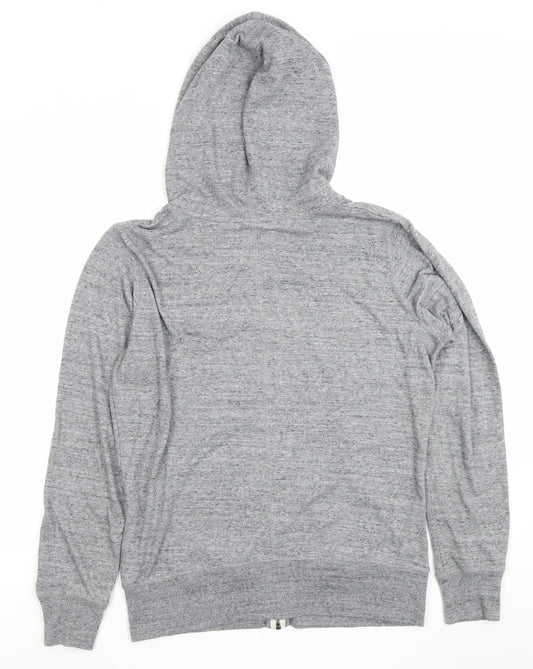 Nike Men’s Grey Full Zip Hoodie L Regular Fit Lightweight Sweatshirt