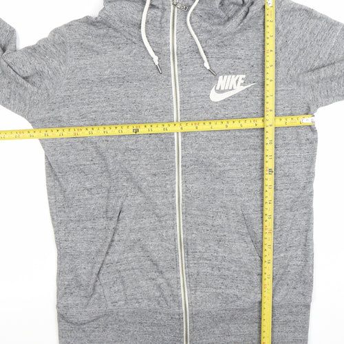 Nike Men’s Grey Full Zip Hoodie L Regular Fit Lightweight Sweatshirt