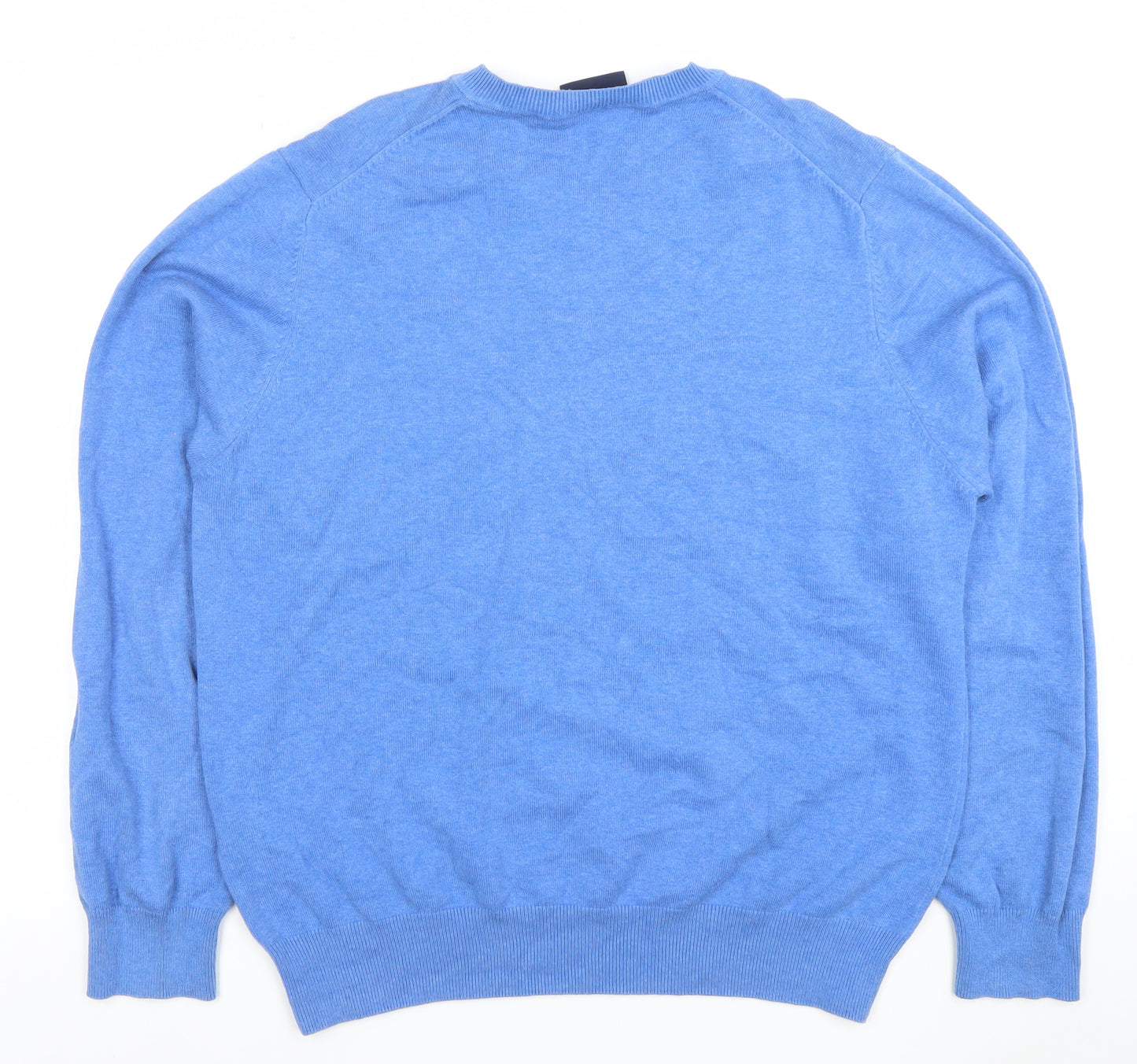 McGregor Men's Blue XL V-Neck Cotton Blend Jumper