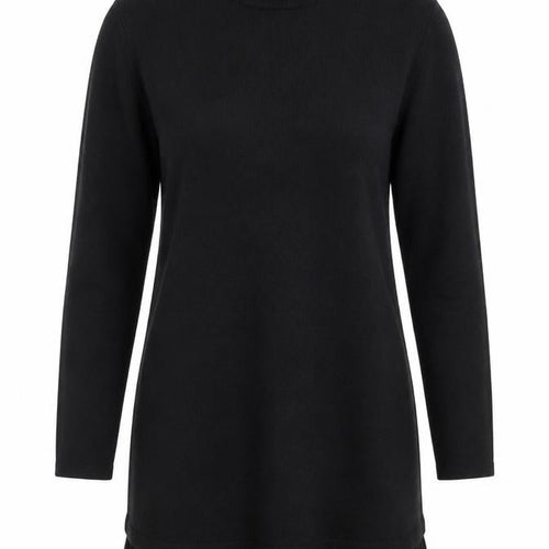 ZARA Women's Black Roll Neck Knit Tunic Jumper Size M Long Sleeve