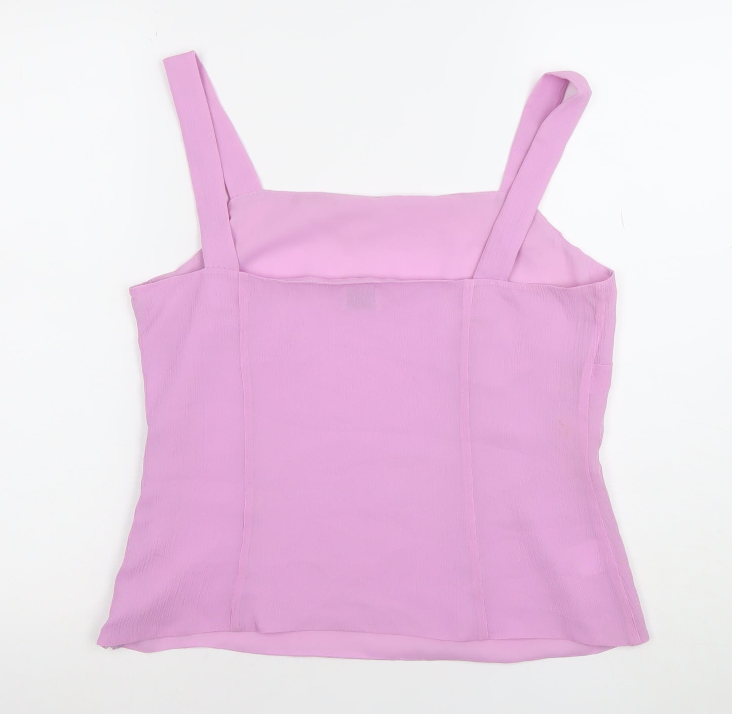 Libra Womens Pink Silk Camisole Top Size 12 Sleeveless Square Neck
