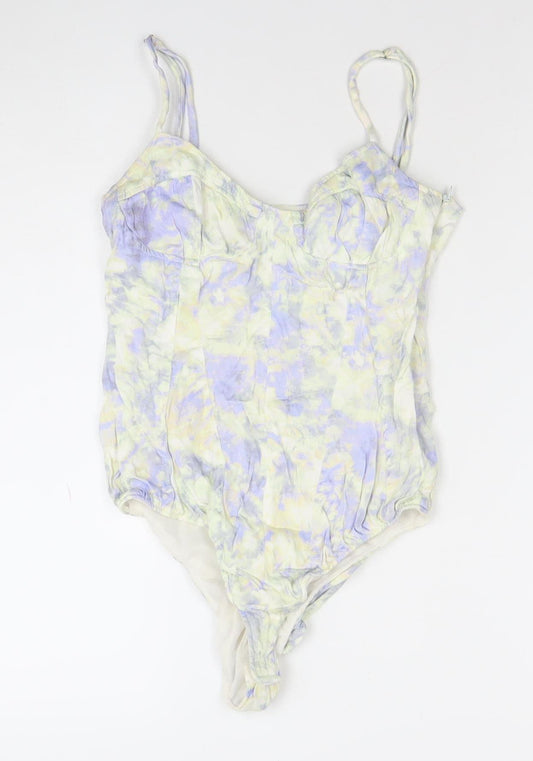 ZARA Womens Multicoloured Tie Dye Bodysuit XS Adjustable Straps