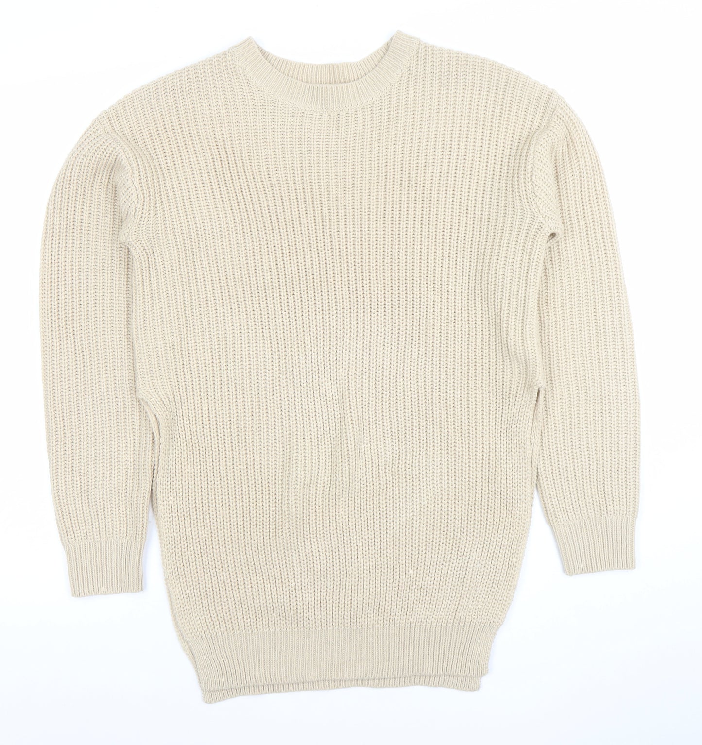 PrettyLittleThing Women’s Beige Chunky Knit Jumper XS