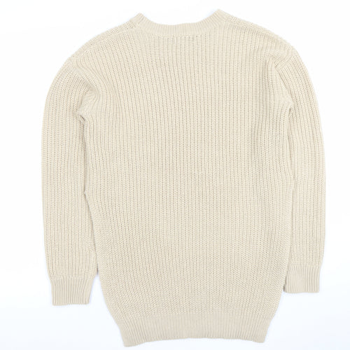 PrettyLittleThing Women’s Beige Chunky Knit Jumper XS
