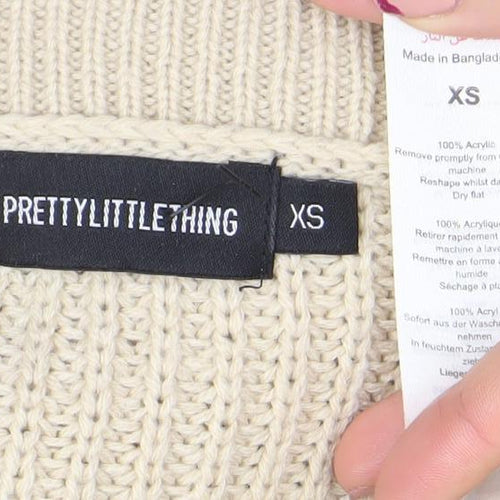 PrettyLittleThing Women’s Beige Chunky Knit Jumper XS