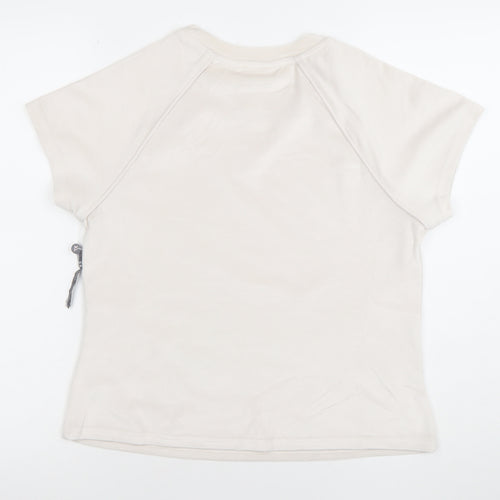 Danskin Women's Beige XL Short Sleeve Crew Neck Stretch T-Shirt