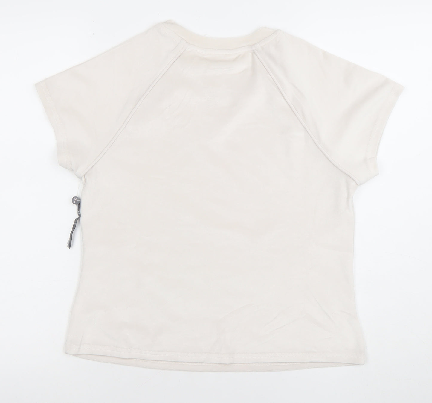 Danskin Women's Beige XL Short Sleeve Crew Neck Stretch T-Shirt