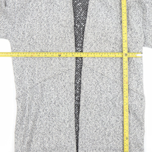 Marks and Spencer Women’s Grey Long Coatigan Size 10 Polyester Open Front