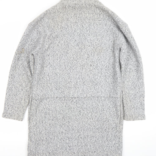 Marks and Spencer Women’s Grey Long Coatigan Size 10 Polyester Open Front