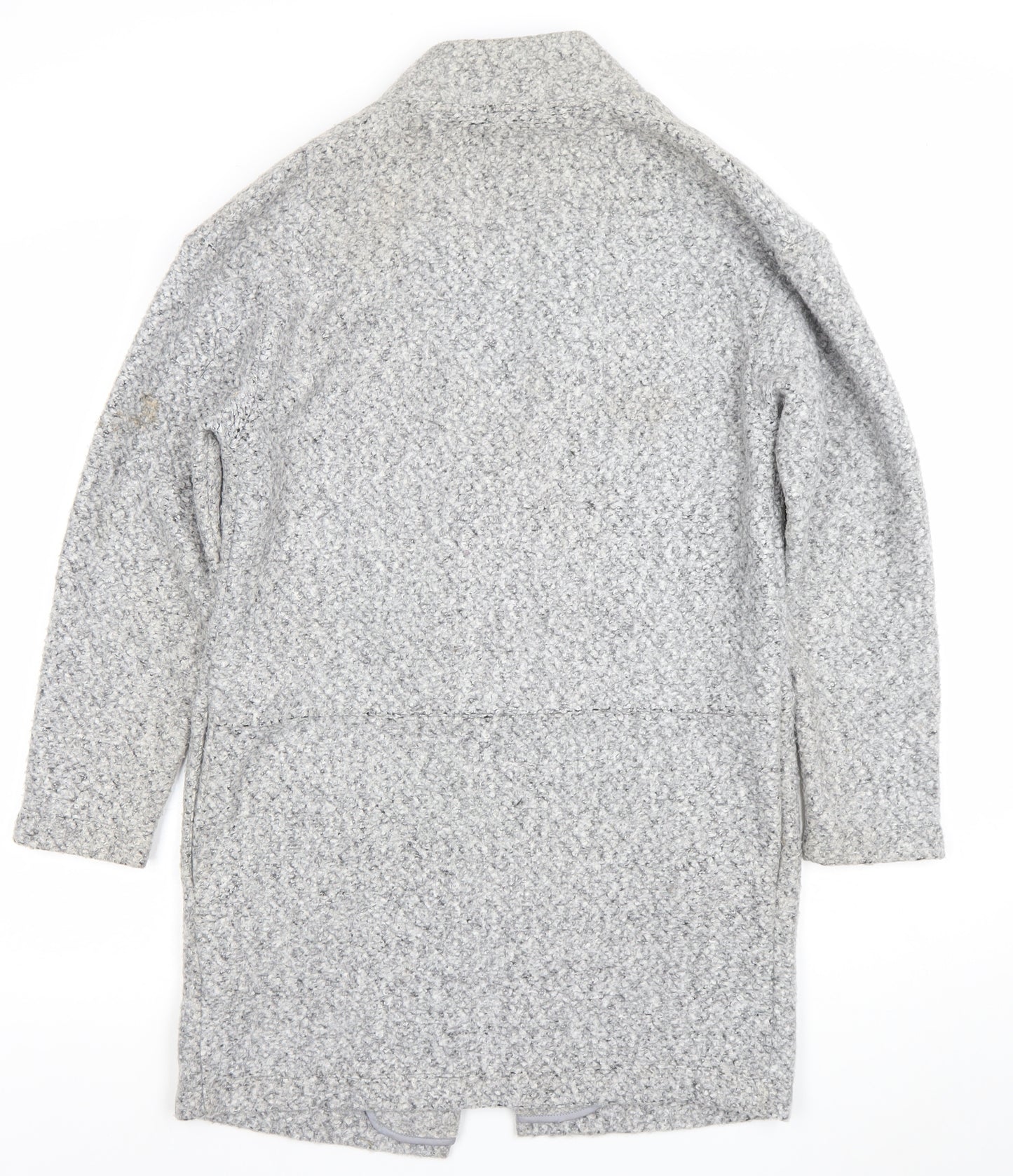 Marks and Spencer Women’s Grey Long Coatigan Size 10 Polyester Open Front