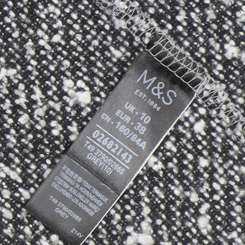 Marks and Spencer Women’s Grey Long Coatigan Size 10 Polyester Open Front