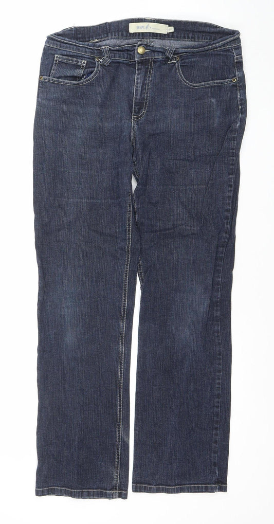 Peppercorn Women's Blue Straight Leg Denim Jeans Size 14