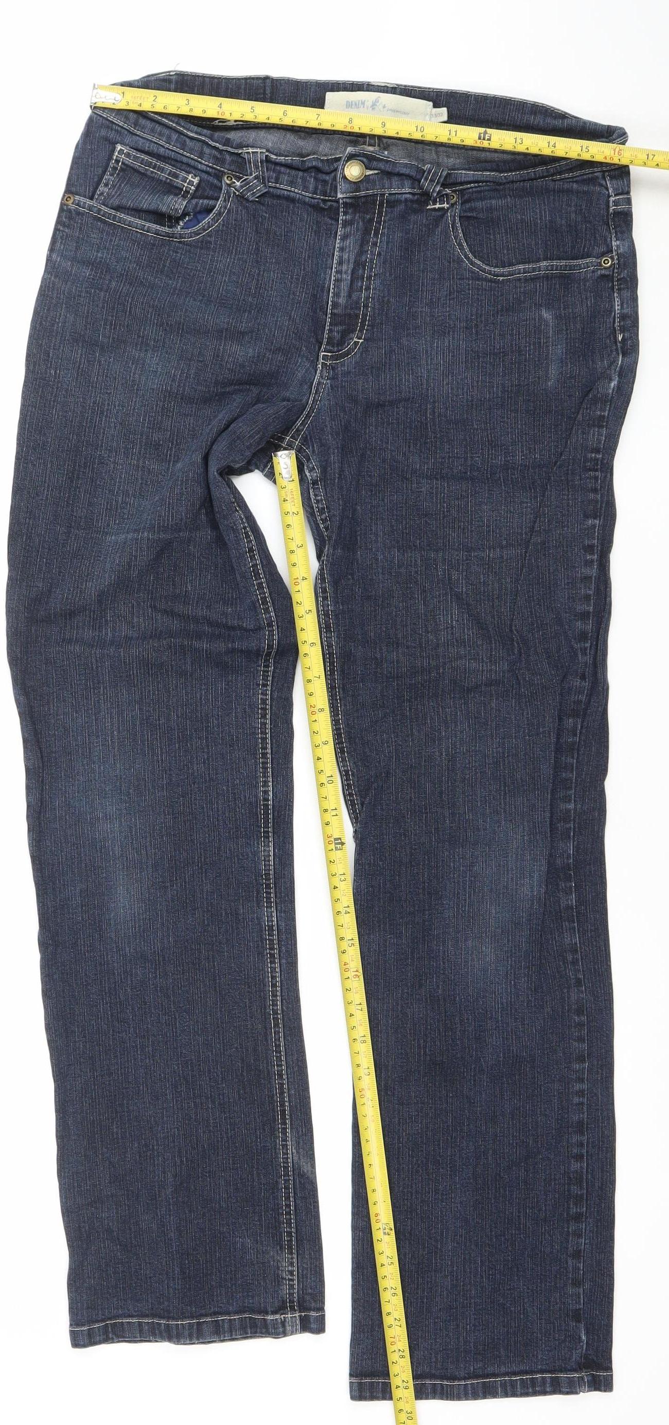 Peppercorn Women's Blue Straight Leg Denim Jeans Size 14