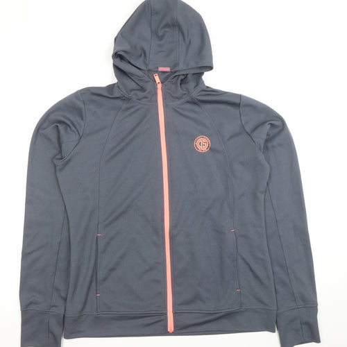 Diesel Women’s Grey Full Zip Hoodie XL Polyester Sport Style