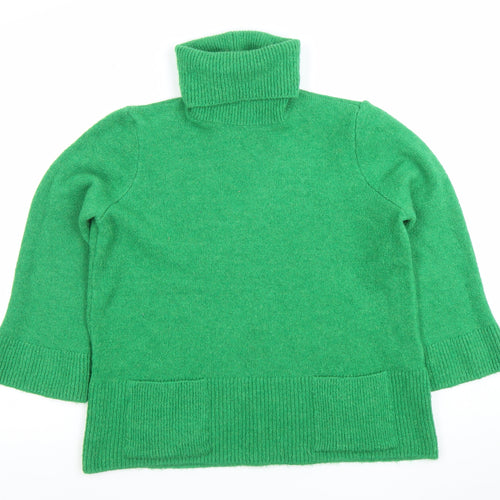 Savida Womens Green Roll Neck Knit Jumper Size 14