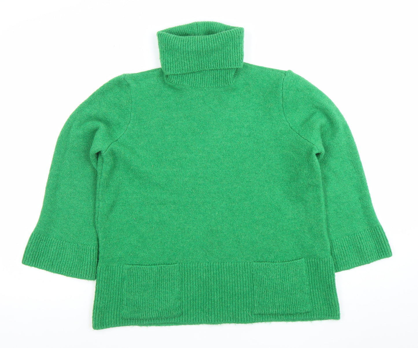 Savida Womens Green Roll Neck Knit Jumper Size 14